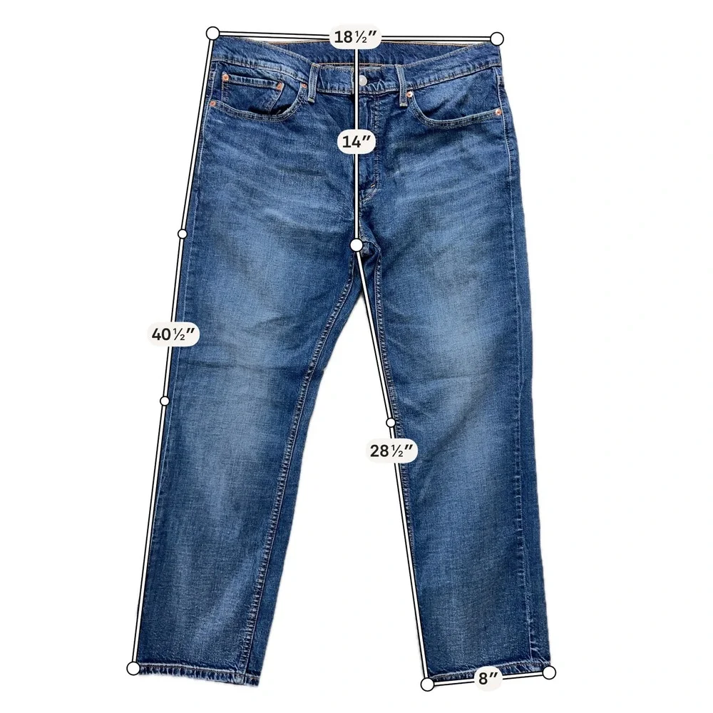 Levis 559 Relaxed Straight Jeans Mens 36x30 Blue Denim 00559-0624